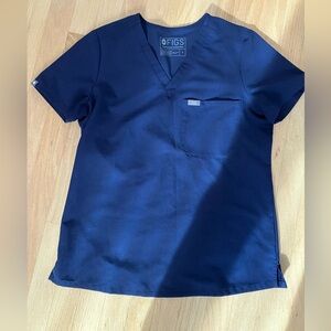 Figs Catarina Navy Scrub Top